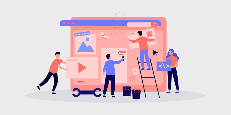 Blog website showing articles and content categories